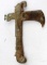 DECORATIVE CHINESE BRONZE AND CARVED STONE AXE