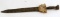 CHINESE CAST BRONZE AND CARVED SOAPSTONE DAGGER