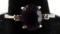14KT 1 TCW AMETHYST LADIES RING WITH DIAMONDS