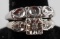14KT WEDDING RING SET WITH SMALL DIAMONDS SIZE 6