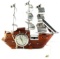 UNITED MID CENTURY MANTLE LIGHTED SHIP CLOCK