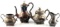 ANTIQUE REPOUSSE SILVERPLATE TEA  COFFEE SET
