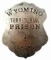 ANTIQUE WYOMING TERRITORIAL CITY PRISON BADGE