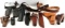 VARIOUS HOLSTERS WITH RIFLE STRAP KNIFE AND BELTS