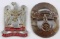 WWII GERMAN THIRD REICH 2 METAL VEHICLE I.D PLATES