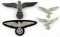 WWII GERMAN HEER & LUFTWAFFE EAGLE PINS & PATCH
