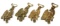 IMPERIAL GERMAN BRASS DRUM EAGLE HANGER LOT OF 4