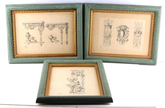 LIENARD ANTIQUE ARCHITECTURAL ETCHING ENGRAVING