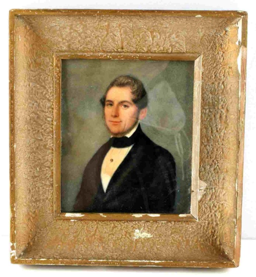 ANTIQUE WATERCOLOR PAINTING OF GENTLEMAN