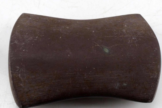 WOODLAND PERIOD BROWN STONE BANNERSTONE