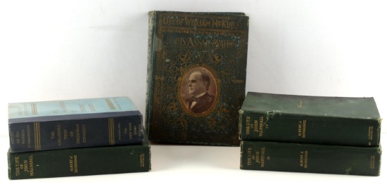 LOT OF 5 BOOKS ON MCKINLEY KENNEDY & JOHN MARSHAL