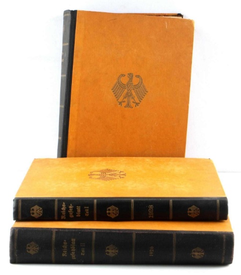 LOT OF 3 GERMAN THIRD REICH LAW CODE BOOKS
