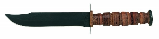 USMC BROWN LEATHER HUNTER MARINE KNIFE 00334