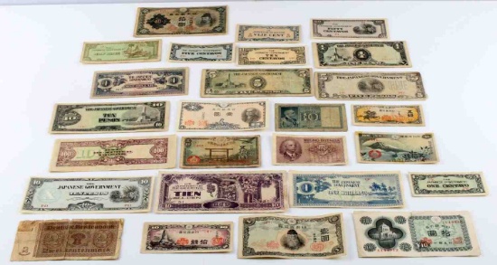 LOT OF WORLD BANK NOTES AXIS MONEY JAPAN GERMANY