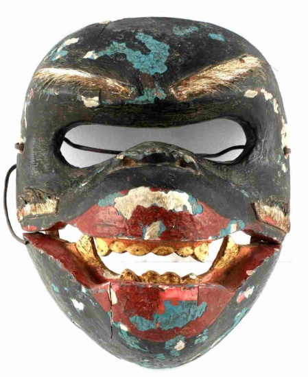 VINTAGE PERUVIAN POLYCHROME MONKEY MASK