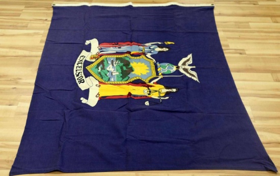 VINTAGE 4 X 6 FOOT NEW YORK STATE FLAG