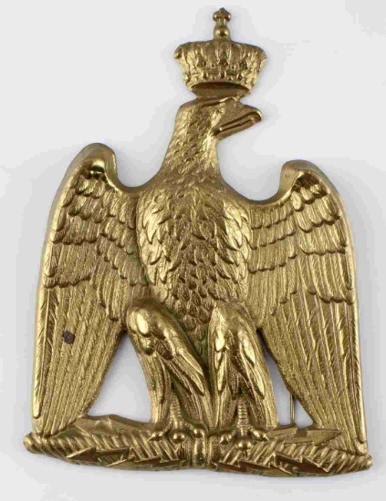 19TH CENTURY NAPOLEONIC SHAKO EAGLE PLATE