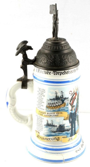 POST WWI GERMAN STEIN TORPEDO BOAT FLOTILLA