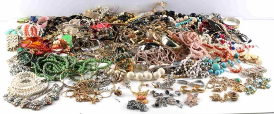 15 POUNDS OF UNSEARCHED COSTUME JEWELRY