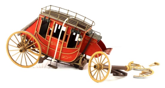 VINTAGE WELLS FARGO WOODEN STAGECOACH MODEL