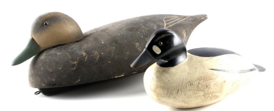 LOT OF 2 DUCK DECOYS IRA HUDSON COE SHOREBIRD