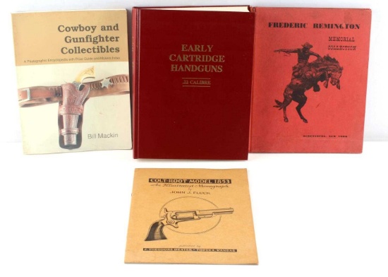 LOT OF 4 BOOKS ON EARLY HANDGUNS & REMINGTON