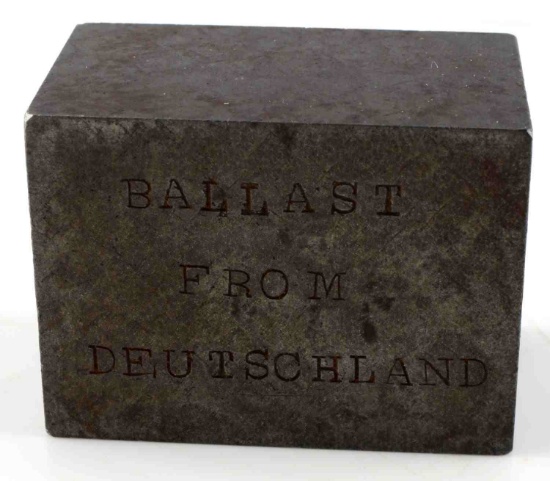 WWI METAL BALLAST FROM GERMAN U BOAT SUBMARINE