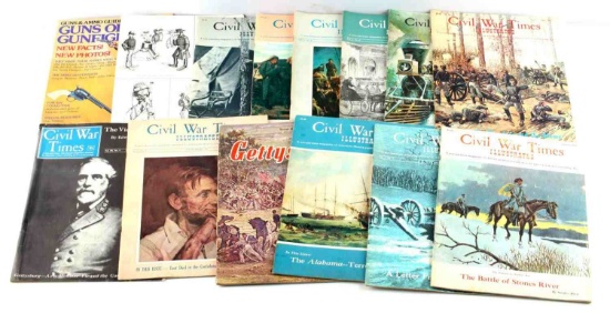 LOT OF 11 ISSUES OF CIVIL WAR TIMES ILLUSTRATED