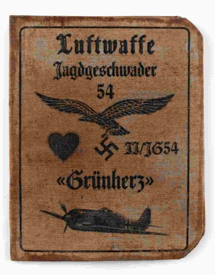 WWII GERMAN LUFTWAFFFE GREEN HEARTS AUSWEIS BOOK