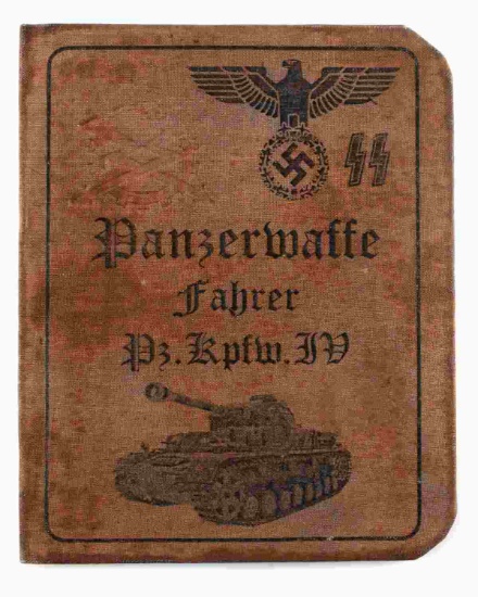 WWII GERMAN SS PANZER CREW MEMBER ID BOOK AUSWEIS