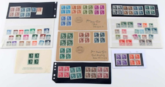 WWII THIRD REICH GERMAN HITLER STAMPS DIFF DENOM