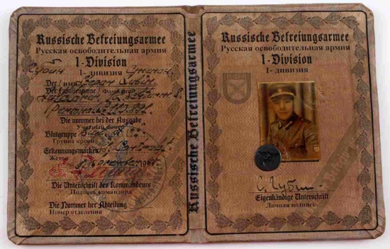 WWIIM GERMAN THIRD REICH RUSSIAN PARTISAN AUSWEIS
