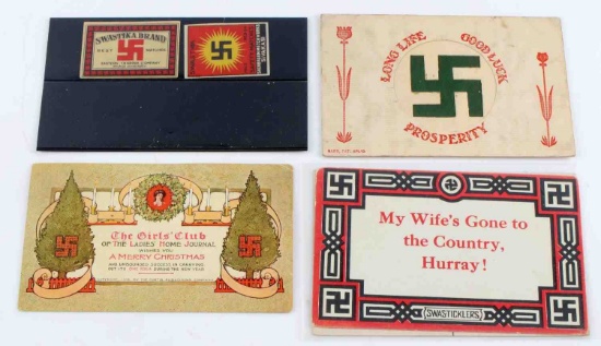 WWII THIRD REICH GERMAN SWASTIKA POSTCARDS