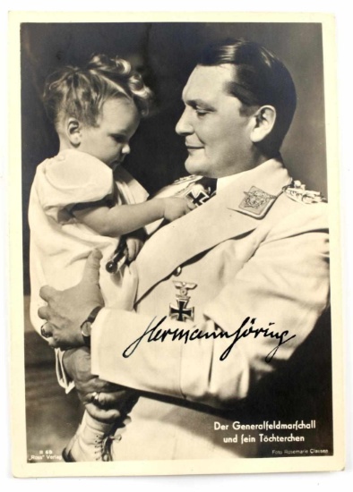 WWII GERMAN REICH SIGNED PHOTO OF HERMANN GORING
