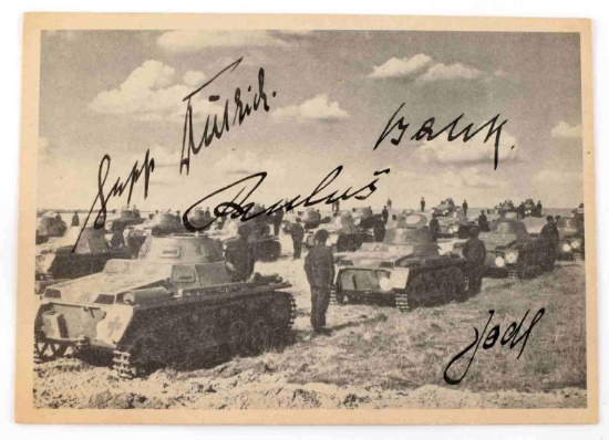 WWII GERMAN REICH PHOTO WITH GENERALS SIGNATURES