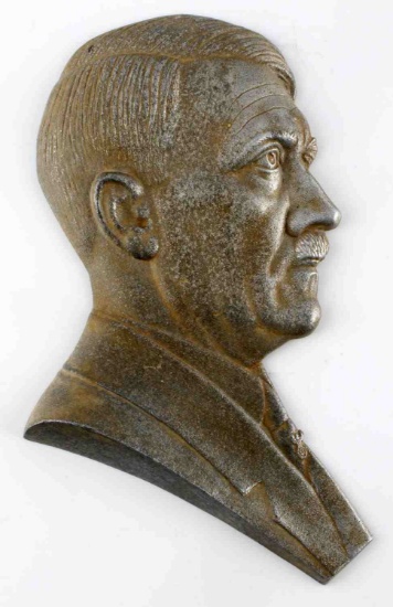 GERMAN ADOLF HITLER ALUMINUM WALL PLAQUE