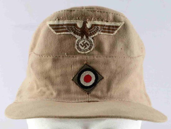 WWII GERMAN THIRD REICH AFRIKA KORP DAK M40 CAP