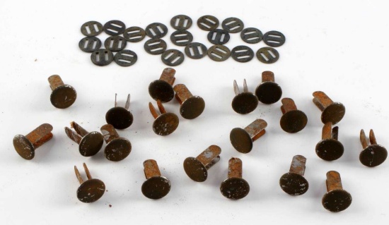 WWII GERMAN THIRD REICH HELMET RIVETS & WASHERS