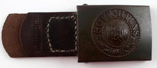 GERMAN THIRD REICH ARMY STEEL COMBAT BELT BUCKLE