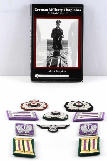 WWII GERMAN MILITARY CHAPLAIN INSIGNIA  AND BOOK
