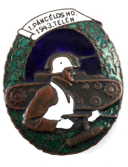 WWII HUNGARIAN TANKER PARTISAN ASSAULT BADGE