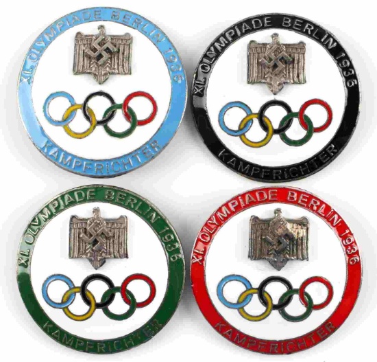 GERMAN WWII THIRD REICH 1936 OLYMPIC BERLIN BADGES