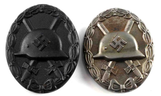 WWII GERMAN THIRD REICH LOT OF 2 WOUND BADGE