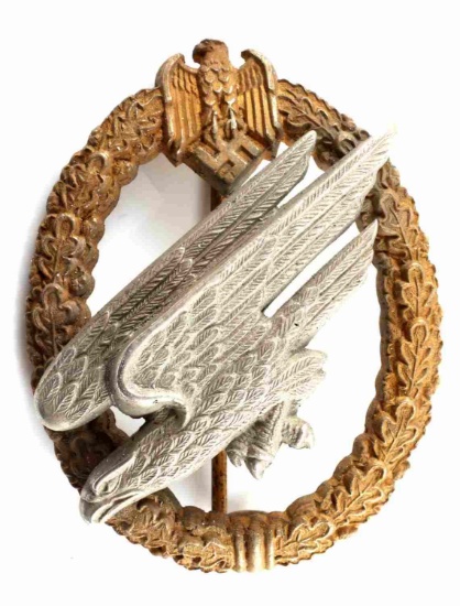 WWII GERMAN ARMY PARATROOPER BADGE CE JUNCKER