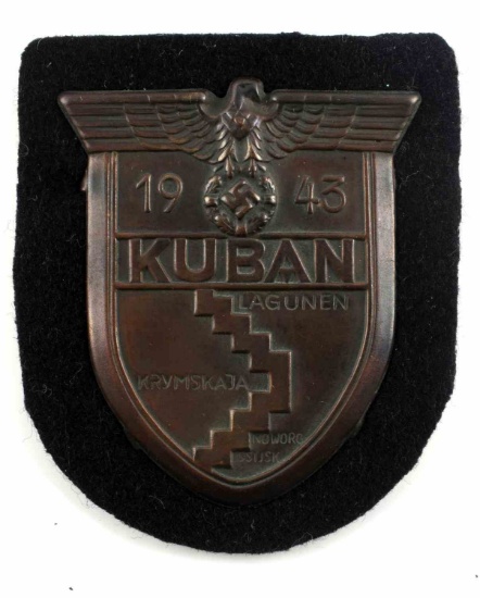 WWII GERMAN THIRD REICH KUBAN SHIELD PANZER CLOTH