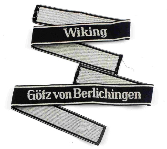 2 WWII GERMAN THIRD REICH WIKING & GOTZ CUFF TITLE