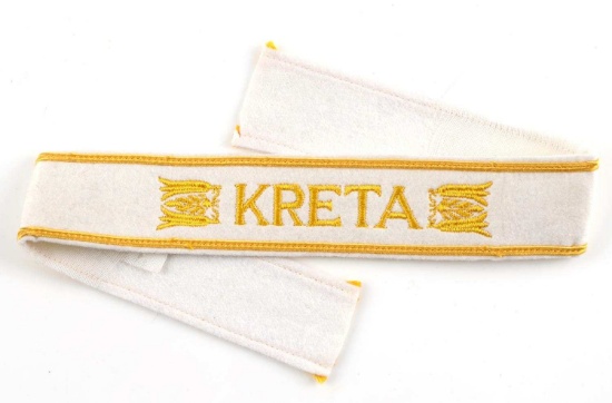 WWII GERMAN THIRD REICH KRETA CLOTH CUFF TITLE