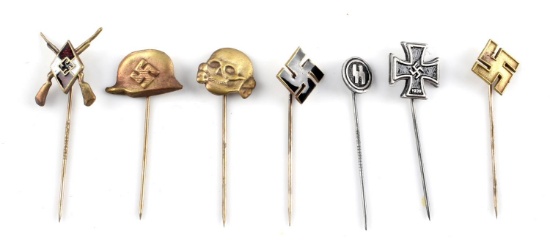 GERMAN WWII THIRD REICH NSDAP SS SWASTIKA PIN LOT