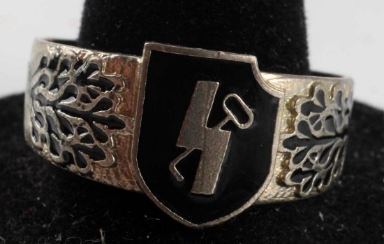 GERMAN WWII THIRD REICH HITLER JUGEND SILVER RING