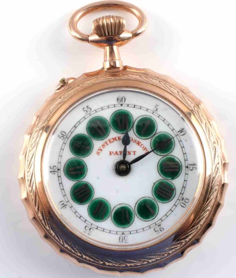 GERMAN WWII THIRD REICH ROSE GOLD POCKET WATCH